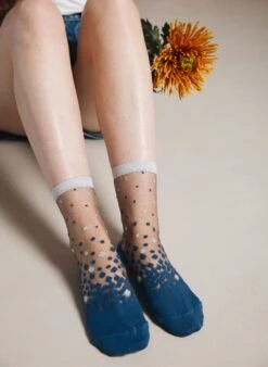Chaussettes Transparentes à Pois NakaMeguro Denim