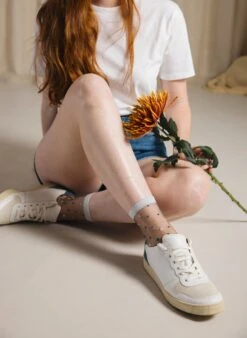 Chaussettes Transparentes à Pois NakaMeguro Denim -Le Bar à Chaussettes 1CHNAKDE 5