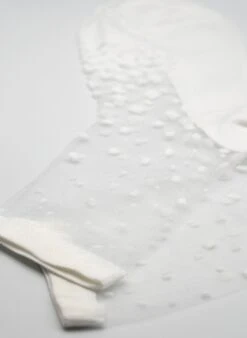 Chaussettes Transparentes à Pois NakaMeguro White -Le Bar à Chaussettes 1CHNAKWH 6