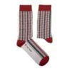 Chaussettes Pied De Poule Bordeaux (Tissus Porsche)