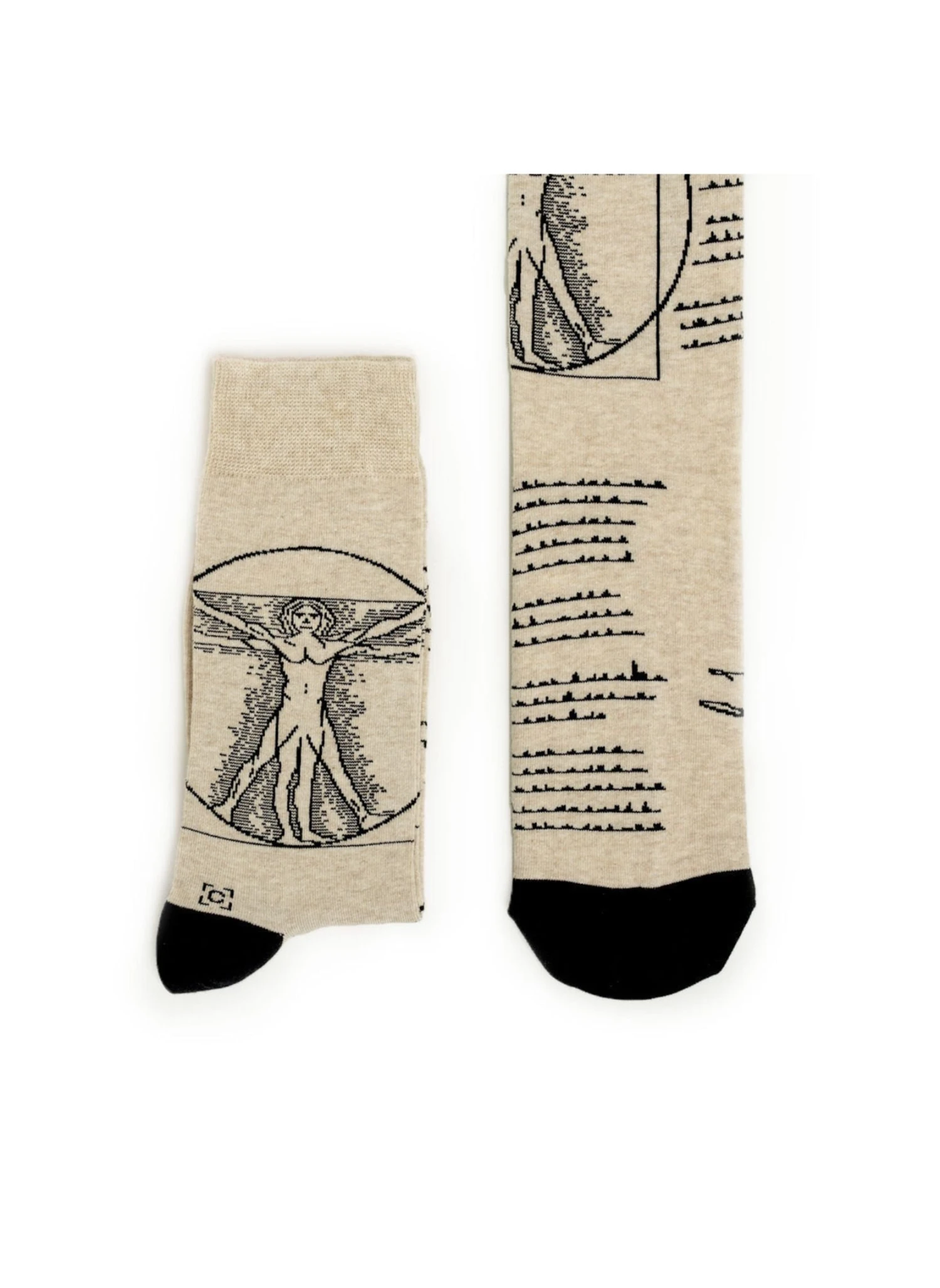 Chaussettes L’Homme De Vitruve, Léonard De Vinci 1 Chaussettes L’Homme De Vitruve, Léonard De Vinci