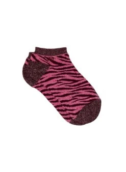 Socquettes à Paillettes Zèbre - Rose