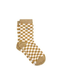 Chaussettes à Carreaux - Jaune & Blanc