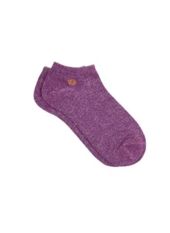 Socquettes à Paillettes Unies - Violet