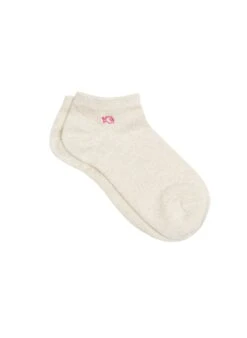 Socquettes à Paillettes Unies - Beige