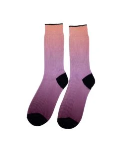 Chaussettes Côtelées Panorama No 1 - Violet & Rose -Le Bar à Chaussettes 5 7955bf6a ac64 4609 b971 a0828624234c