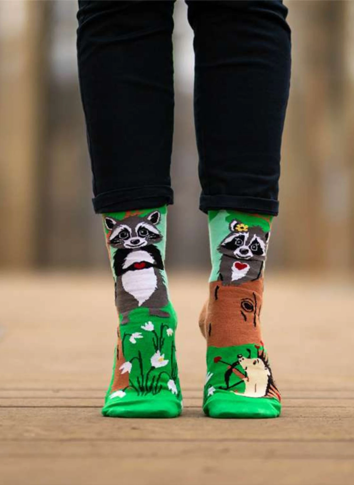 Chaussettes Arty Ratons Laveurs Amoureux 3 Chaussettes Arty Ratons Laveurs Amoureux – Image 3