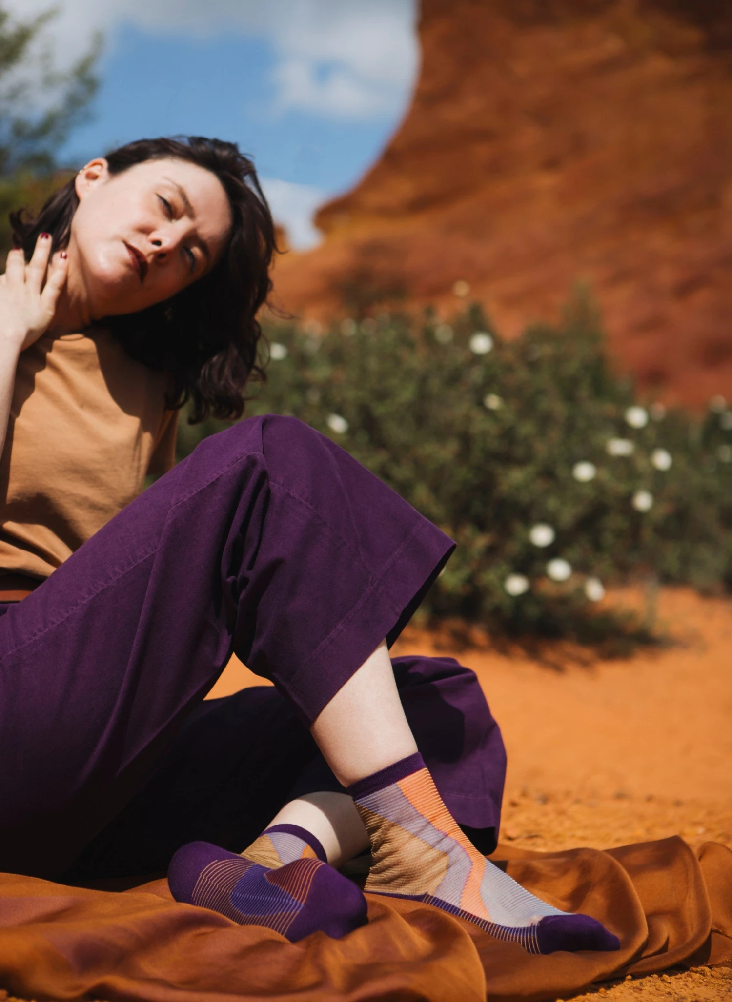 Chaussettes Transparentes Antelope Canyon Fuchsia 3 Chaussettes Transparentes Antelope Canyon Fuchsia – Image 3