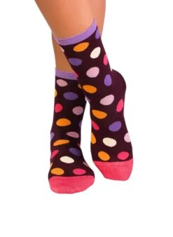 Chaussettes En Bambou à Pois - Bordeaux