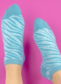 Socquettes à Paillettes Zèbre - Bleu -Le Bar à Chaussettes 6 2b33f728 d8d1 4a62 910d a2871a8dae6d
