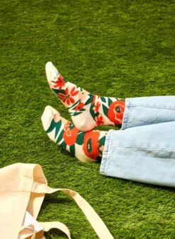 Chaussettes Courtes Jardin De Coquelicots -Le Bar à Chaussettes 6 58551353 f21a 4a9b 8169 4342b9a21327