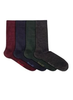 Coffret De 4 Paires De Chaussettes Laine & Coton