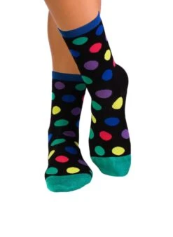 Chaussettes En Bambou à Pois - Noir