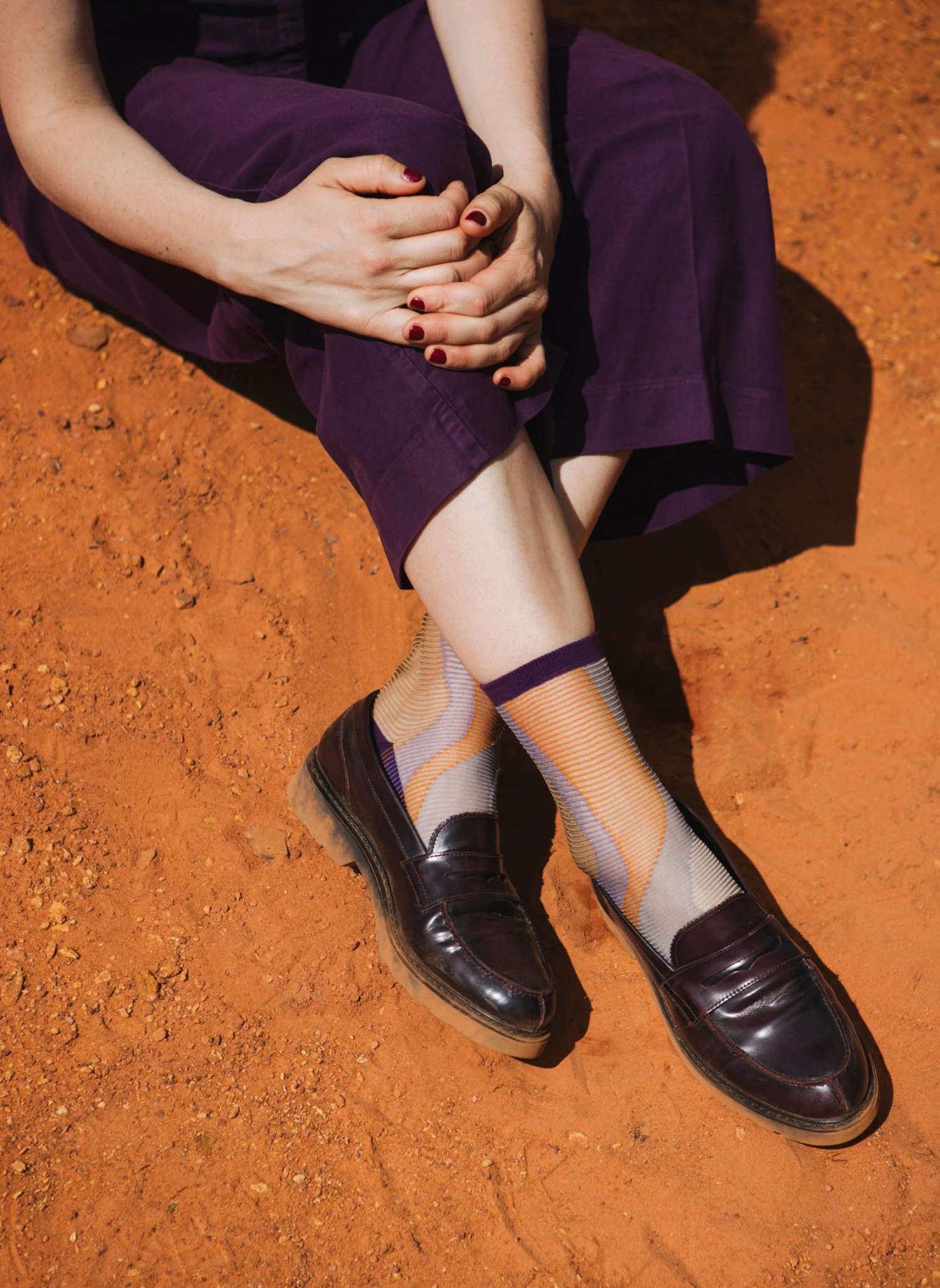 Chaussettes Transparentes Antelope Canyon Fuchsia 2 Chaussettes Transparentes Antelope Canyon Fuchsia – Image 2