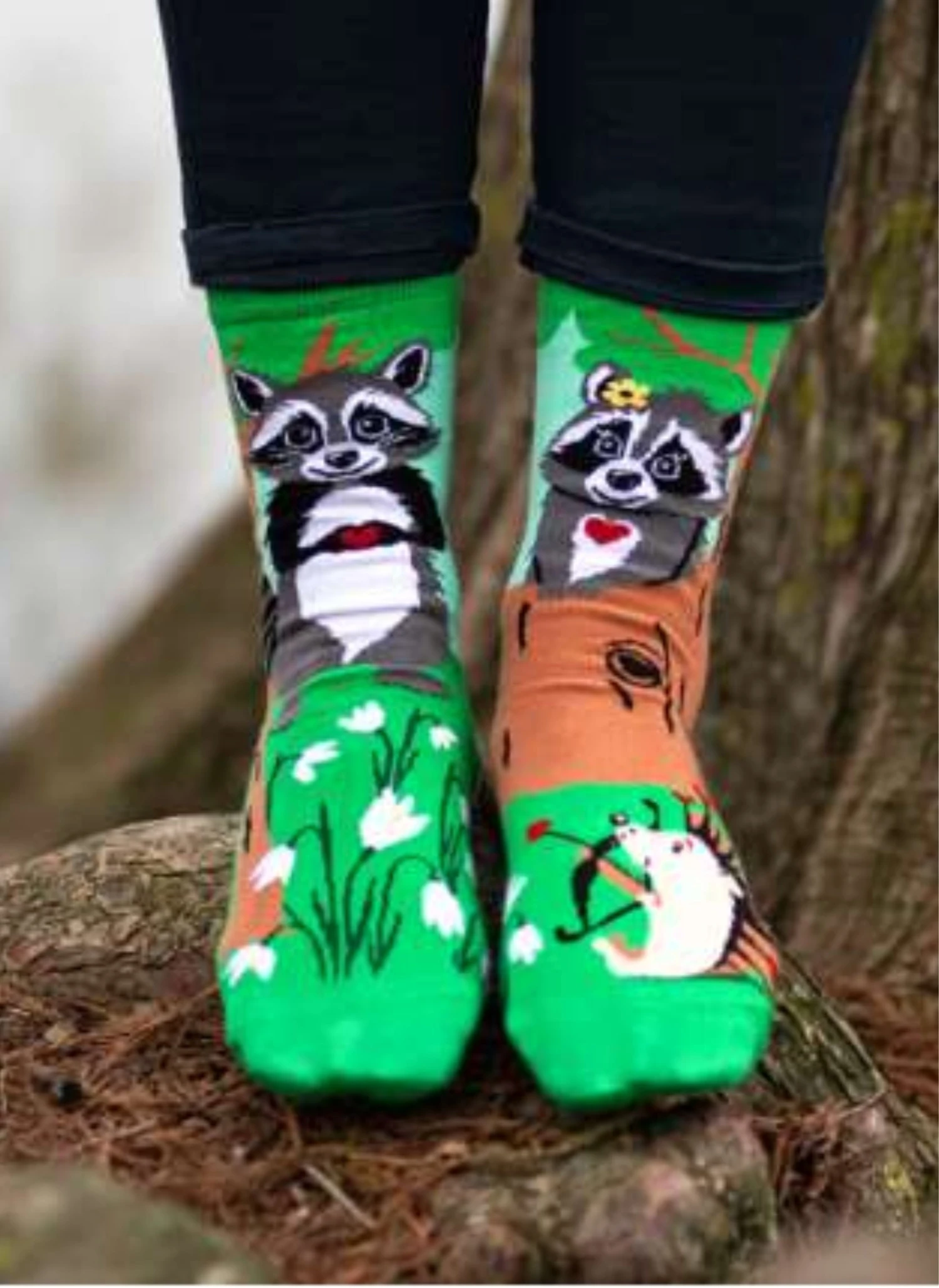 Chaussettes Arty Ratons Laveurs Amoureux 4 Chaussettes Arty Ratons Laveurs Amoureux – Image 4