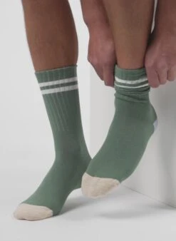 Chaussettes Rétro - Vert & Rayé Blanc 8 Chaussettes Rétro - Vert & Rayé Blanc -Le Bar à Chaussettes 7 9f93f927 ed07 42c9 b3a4 8a5e51a34055