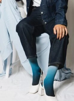 Chaussettes Côtelées Panorama No 6 - Bleu & Bleu -Le Bar à Chaussettes 8 7a19ea3c 0e32 4bef 95d8 f1d4880b2b60