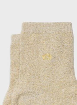 Chaussettes à Paillettes Unies - Beige -Le Bar à Chaussettes CP02 Beige VBF5