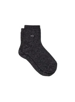 Chaussettes à Paillettes Unies - Noir