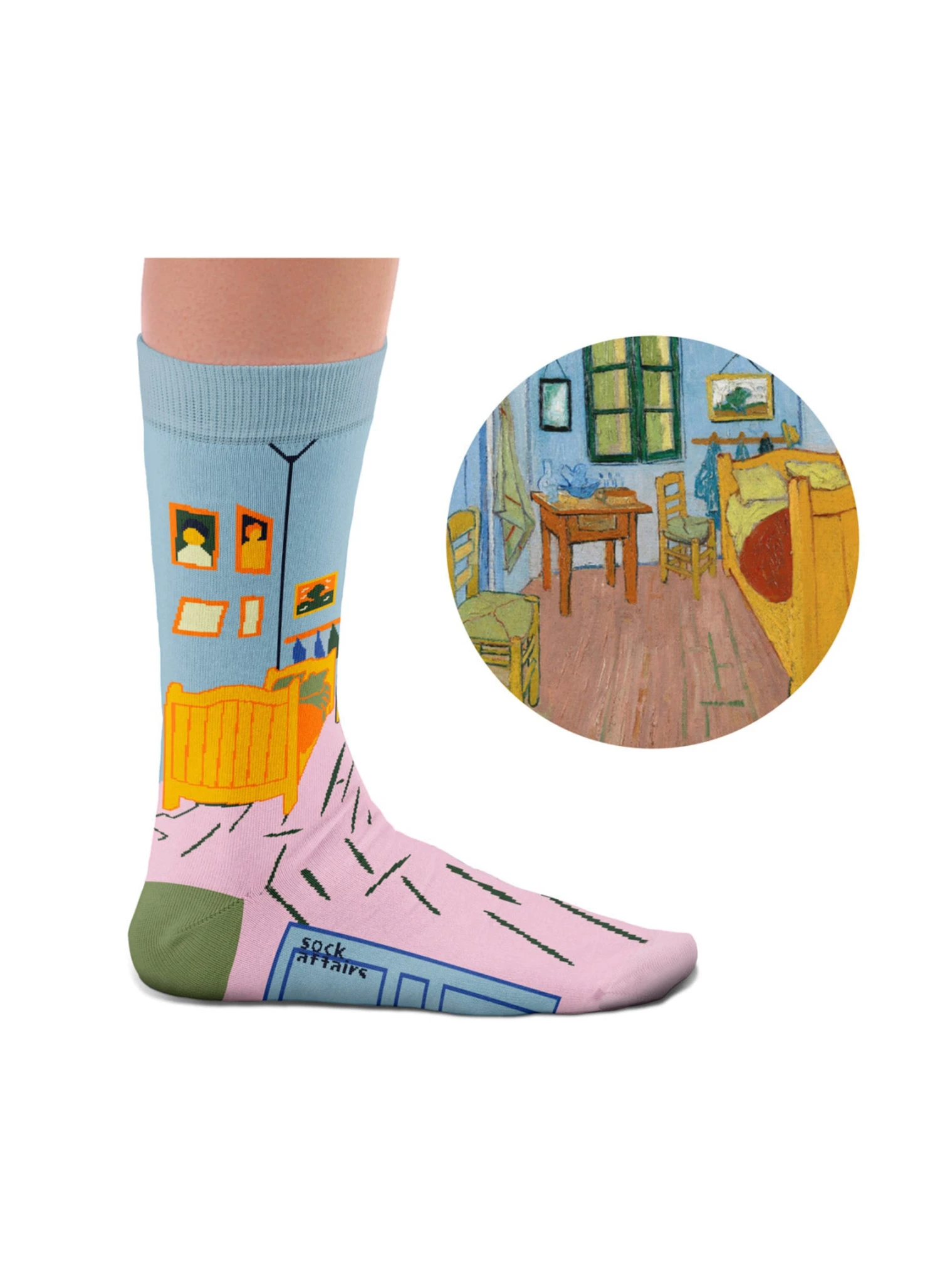 Chaussettes La Chambre, Van Gogh 2 Chaussettes La Chambre, Van Gogh – Image 2