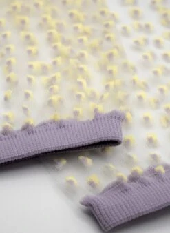 Chaussettes Transparentes à Pois Crescent Dunes Yellow -Le Bar à Chaussettes CrescentDunesYellow VFB 4