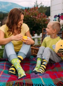 Chaussettes Enfants Abeilles Butineuses -Le Bar à Chaussettes D K SC RS C C OKT 113 VFB 3