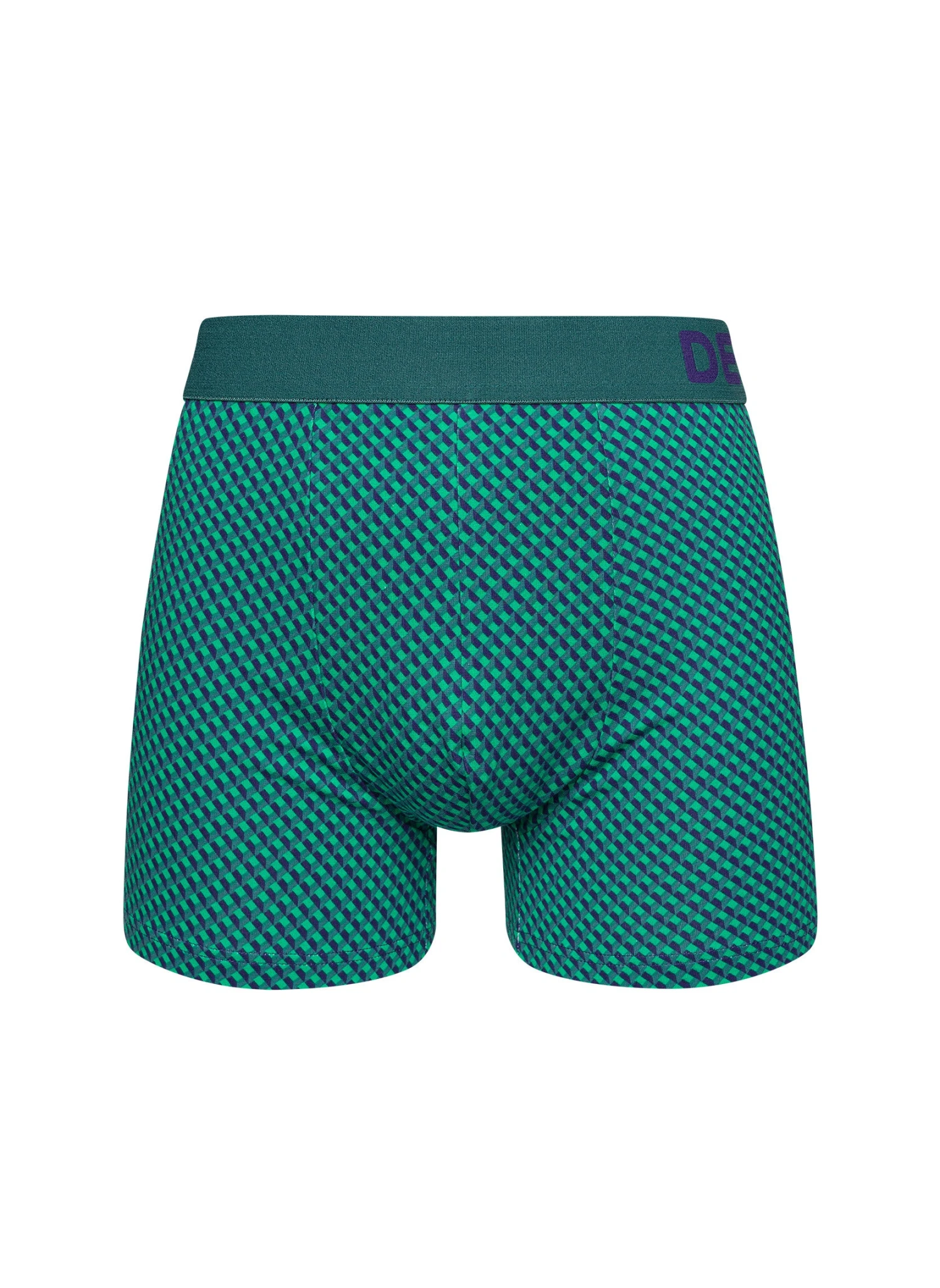 Boxer Homme Motif Jacquard Bleu & Vert 1 Boxer Homme Motif Jacquard Bleu & Vert