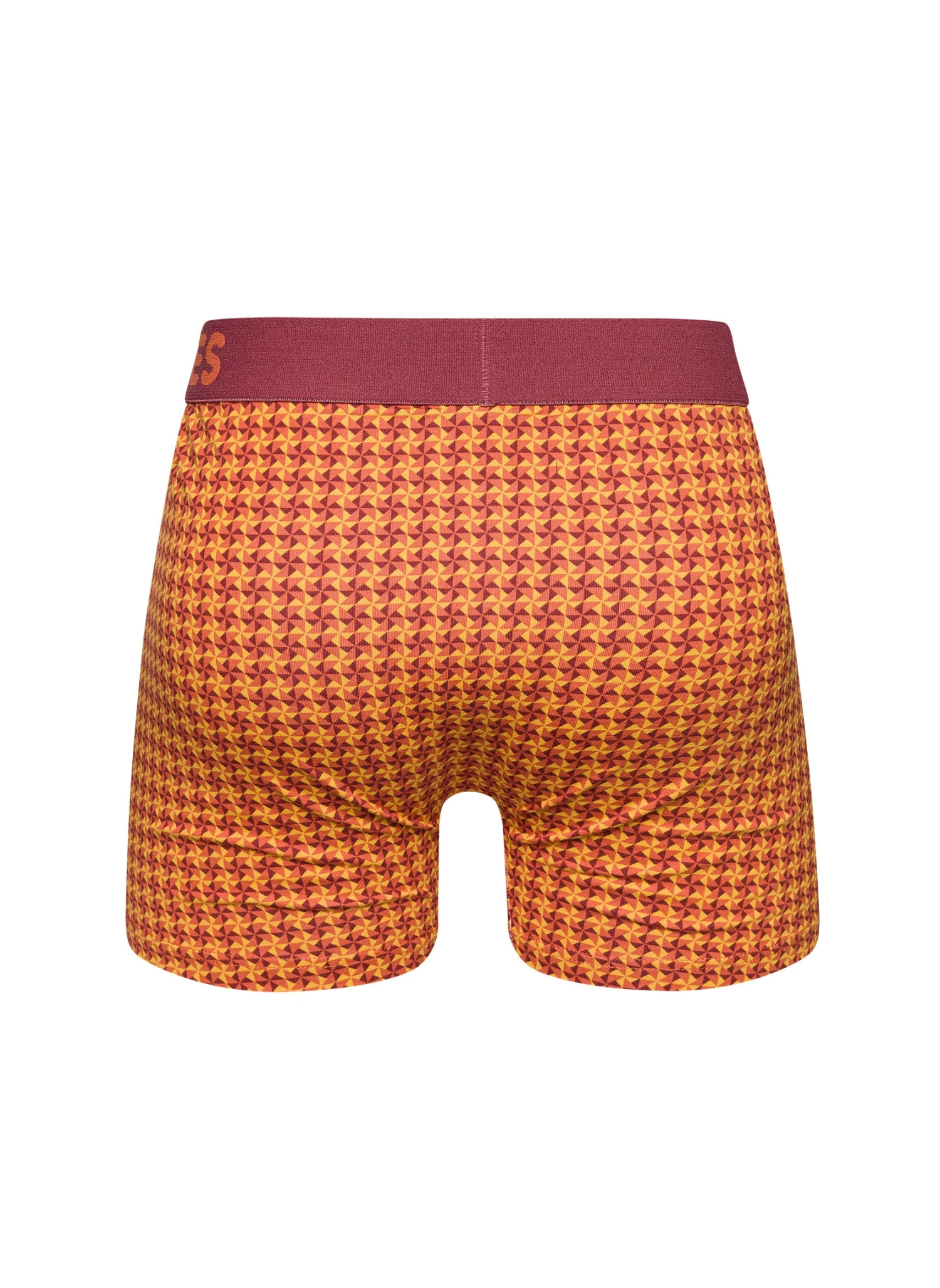 Boxer Homme Motif Jacquard Bordeaux & Jaune 3 Boxer Homme Motif Jacquard Bordeaux & Jaune – Image 3