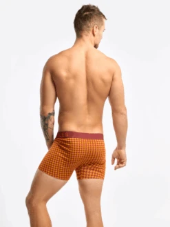 Boxer Homme Motif Jacquard Bordeaux & Jaune 8 Boxer Homme Motif Jacquard Bordeaux & Jaune -Le Bar à Chaussettes D M UN T B C 1990 4