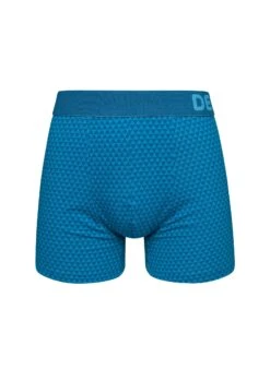 Boxer Homme Motif Jacquard Bleu Émeraude