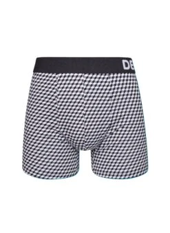 Boxer Homme Motif Jacquard Noir & Blanc