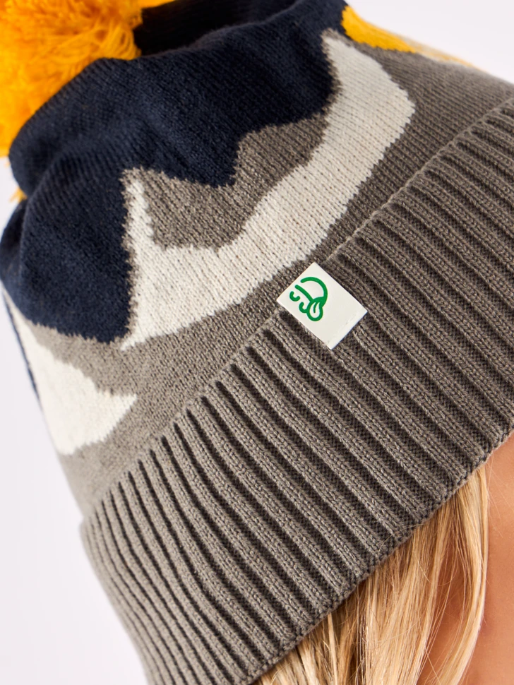 Bonnet Tricoté Coucher De Soleil Sur La Montagne 3 Bonnet Tricoté Coucher De Soleil Sur La Montagne – Image 3