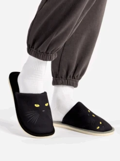 Pantoufles Les Yeux De Chat -Le Bar à Chaussettes D U F HS 02 C T 004 05