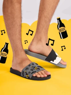 Claquettes Fête De Bière 9 Claquettes Fête De Bière -Le Bar à Chaussettes D U F SD C PVC 1374 06