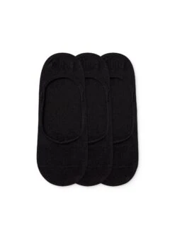 Lot De 3 Paires De Protège-Pieds Noires En Coton