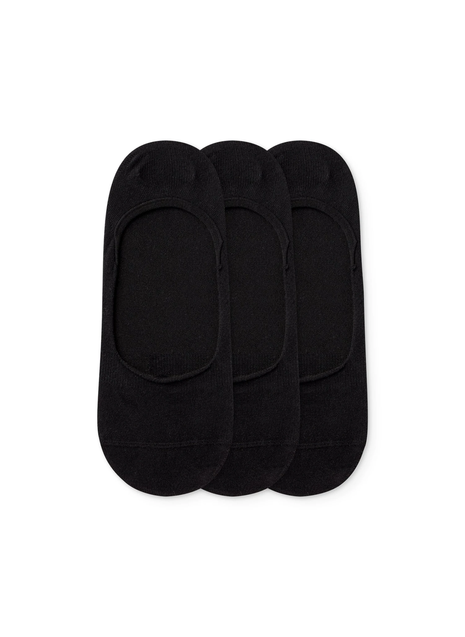 Lot De 3 Paires De Protège-Pieds Noires En Coton 1 Lot De 3 Paires De Protège-Pieds Noires En Coton