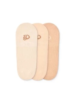 Lot De 3 Paires De Protège-Pieds Beiges En Coton -Le Bar à Chaussettes D U SC NSSP B C 2160 FB