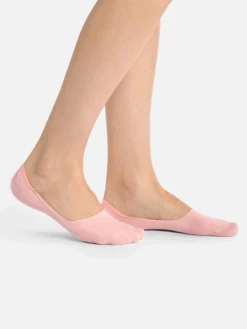 Lot De 3 Paires De Protège-Pieds Rose Poudré En Coton -Le Bar à Chaussettes D U SC NSSP B C 2161 3