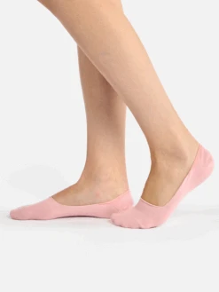 Lot De 3 Paires De Protège-Pieds Rose Poudré En Coton -Le Bar à Chaussettes D U SC NSSP B C 2161 4