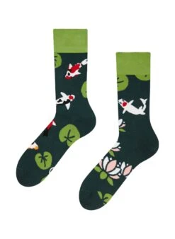 Chaussettes Bambou Poissons Koï Et Nénuphars