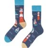 Chaussettes Bambou Phare Et Bateaux à Voile