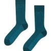 Chaussettes Bambou Jacquard Bleues Émeraude -Le Bar à Chaussettes D U SC RS C B 1991