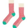 Chaussettes Bambou Jacquard Turquoise Et Rouge -Le Bar à Chaussettes D U SC RS C B 2039 VFB 1
