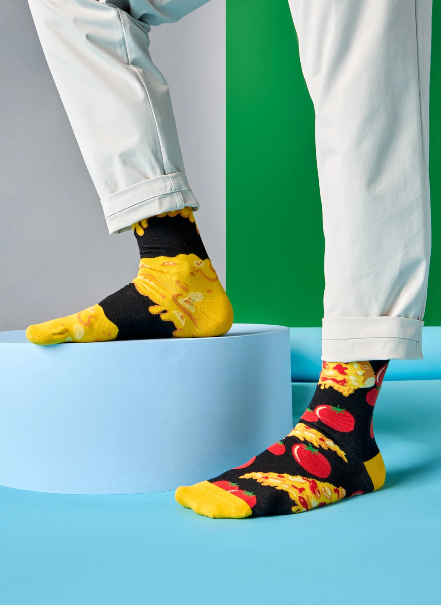 Chaussettes Pizza Au Fromage 2 Chaussettes Pizza Au Fromage – Image 2