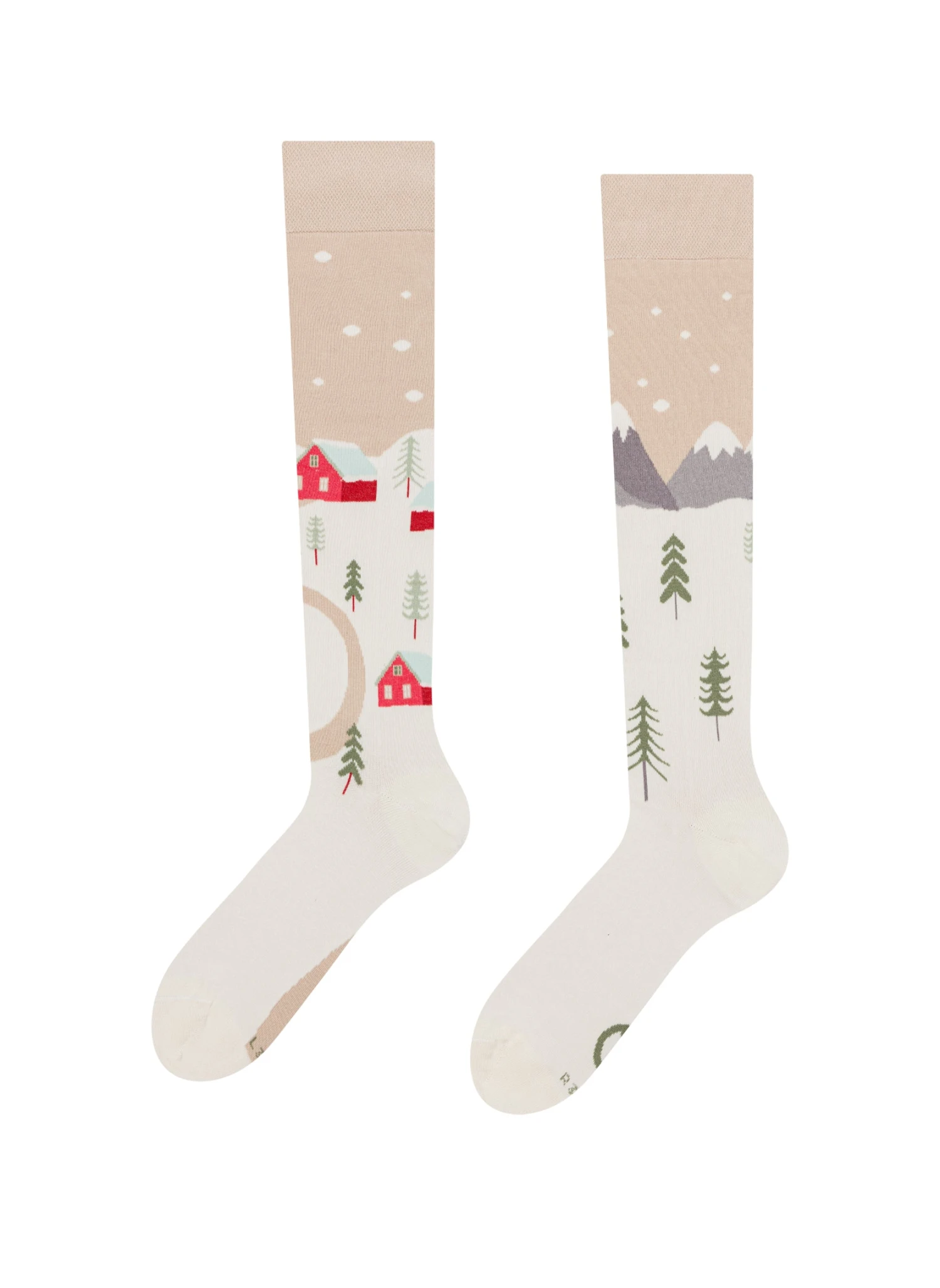 Chaussettes Mi-Bas Paysage Hivernal 1 Chaussettes Mi-Bas Paysage Hivernal