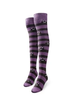 Chaussettes Au-dessus Des Genoux Chats Cachés