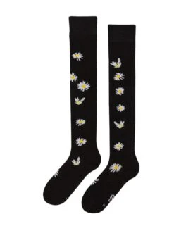 Chaussettes Au-dessus Des Genoux Marguerites La Nuit