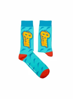 Lot De 2 Paires De Chaussettes David Bowie, Lightning -Le Bar à Chaussettes DB Lightning Jaune et bleu2