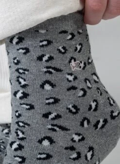 Chaussettes à Paillettes Léopard - Gris -Le Bar à Chaussettes FFL13 Gris VBF3