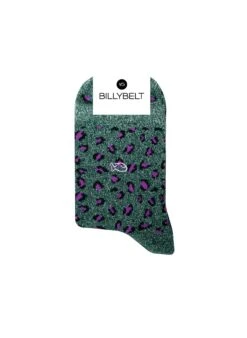 Chaussettes à Paillettes Léopard - Vert & Violet 7 Chaussettes à Paillettes Léopard - Vert & Violet -Le Bar à Chaussettes FFL15 Vertetviolet VBF1